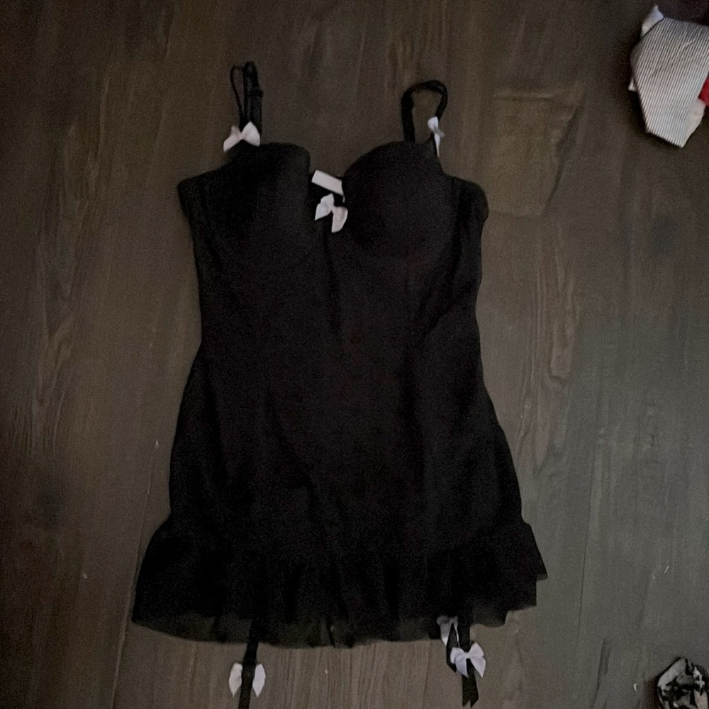 Jessica Simpson heart  dotted lingerie